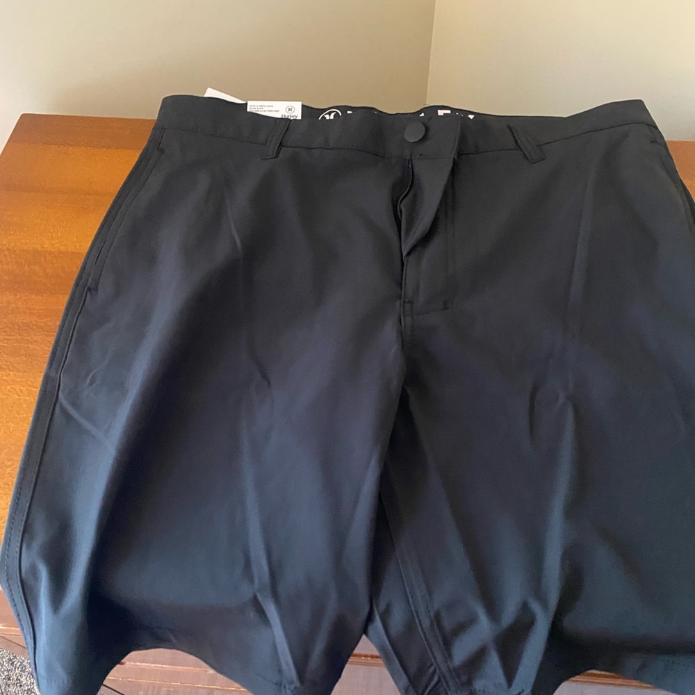 Hurley Men's Black Flat Front Shorts